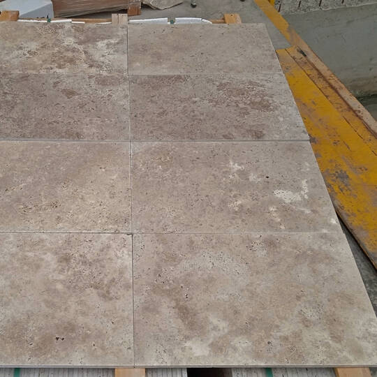 Supplier of Travertine Dark tiles tumbled | Comertia
